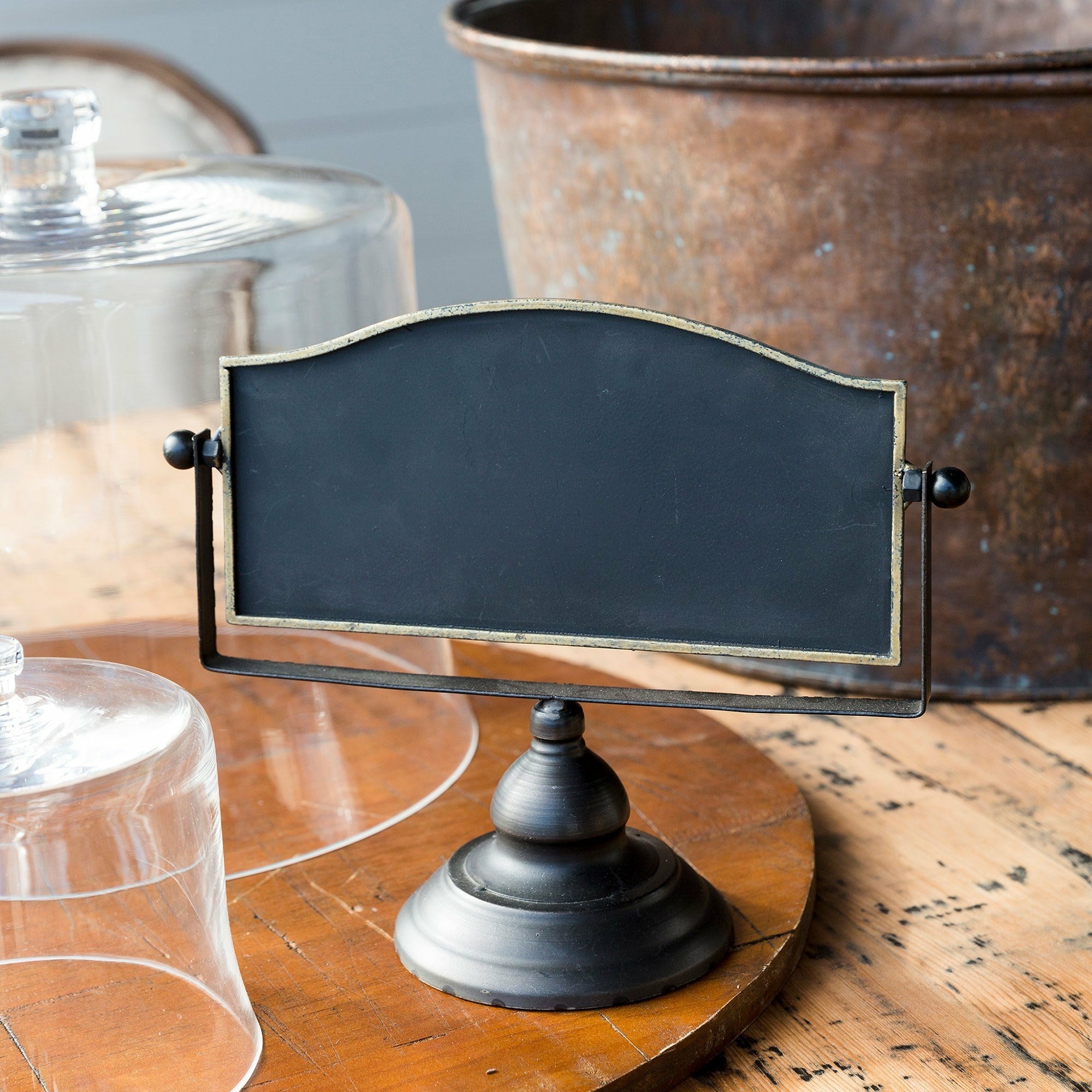 Horizontal Blackboard Sign on Stand