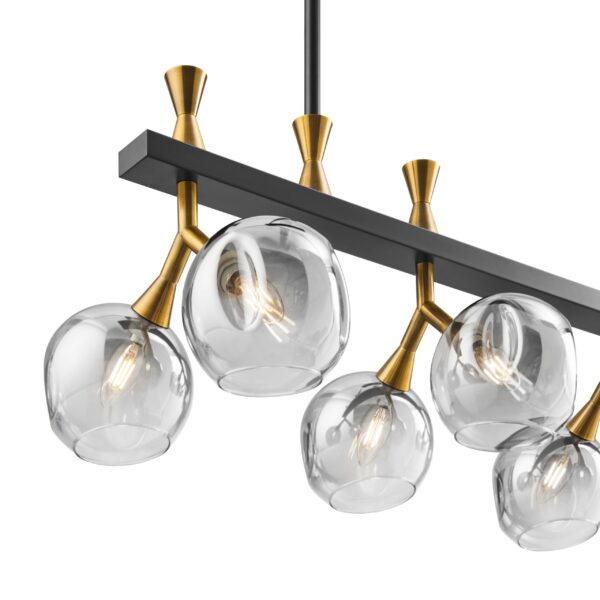 Sonder Rectangular Gold and Black Chandelier - Image 3